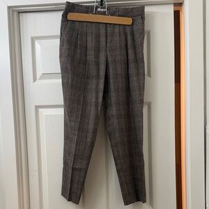 Babaton Tan Plaid Pants
